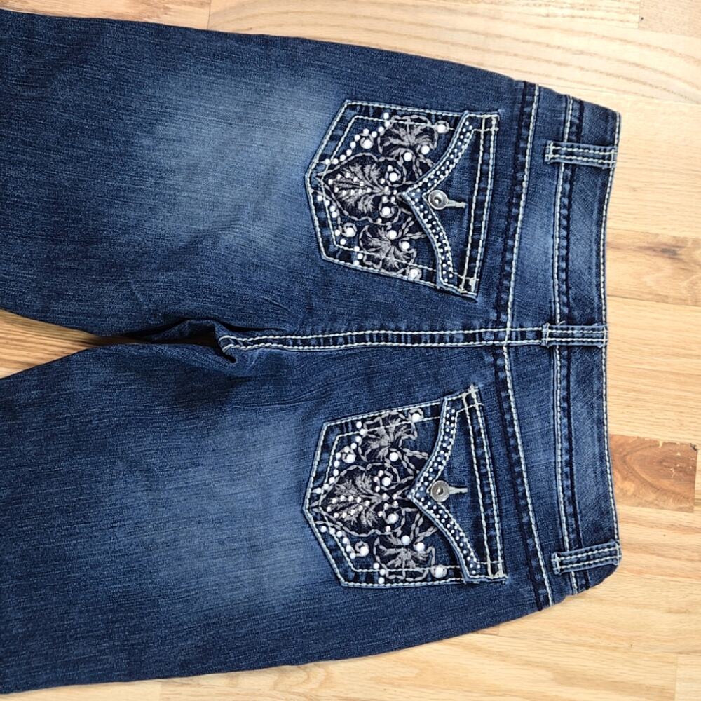 Nine West women's Y2K style Embellished Jeans Boot Cut size 8/28 - Picture 8 of 9